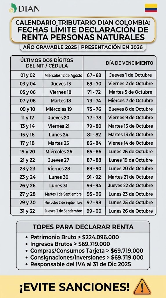 Declaración de renta 2026 - SIGMA SAS